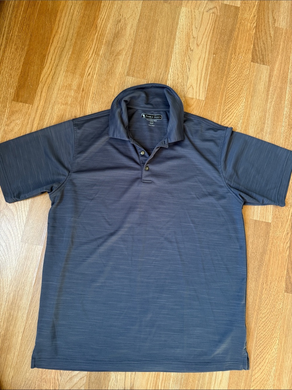 Performance Polo Shirt - Dark Grey , Size XL, Pebble Beach